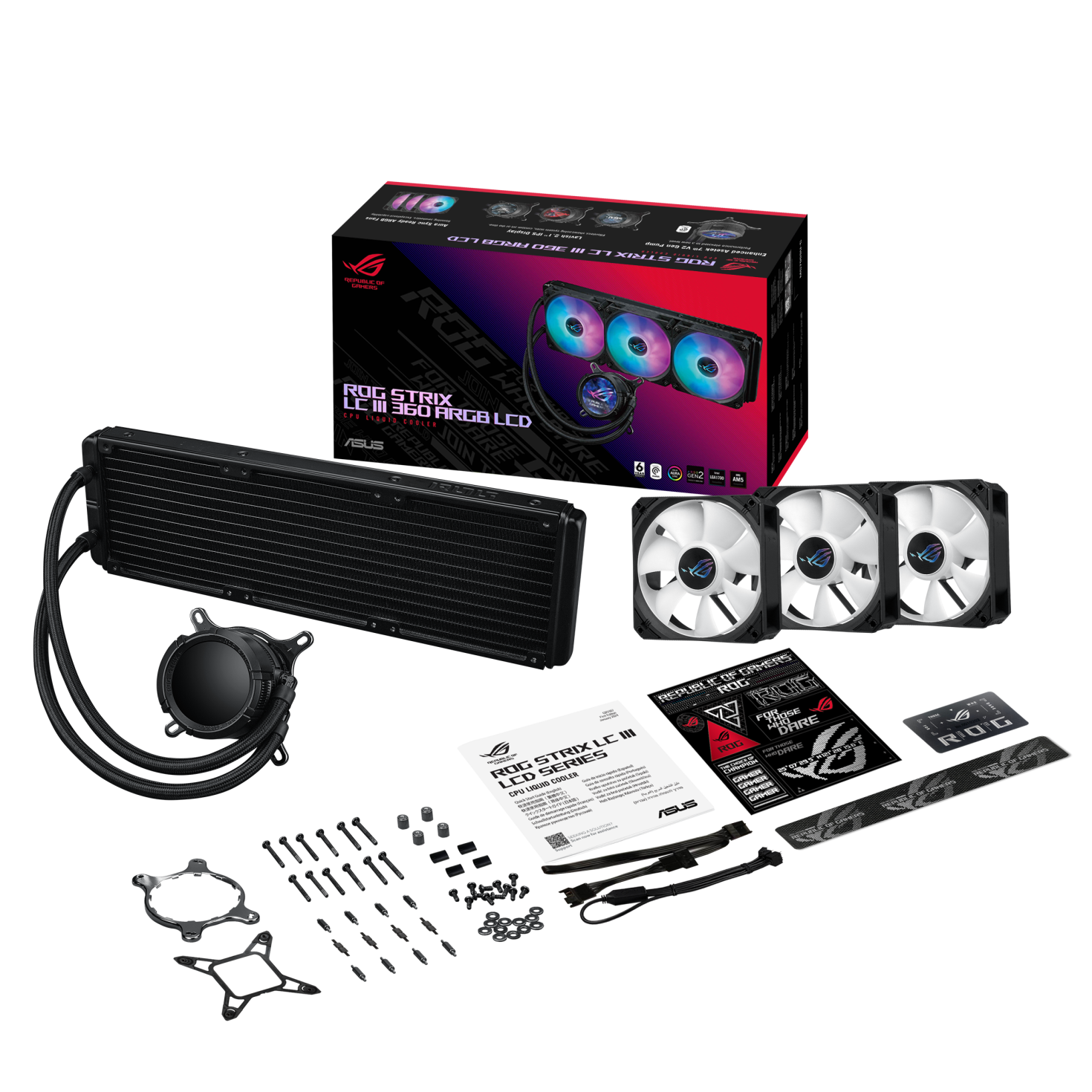 ASUS ROG STRIX LC III 360 ARGB LCD — Black