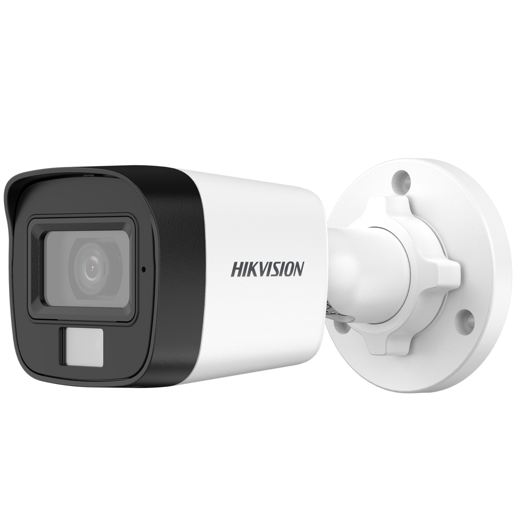 Hikvision Turbo HD 2MP bullet, 2.8mm lens, 20m hybrid IR/white light microphone 12VDC