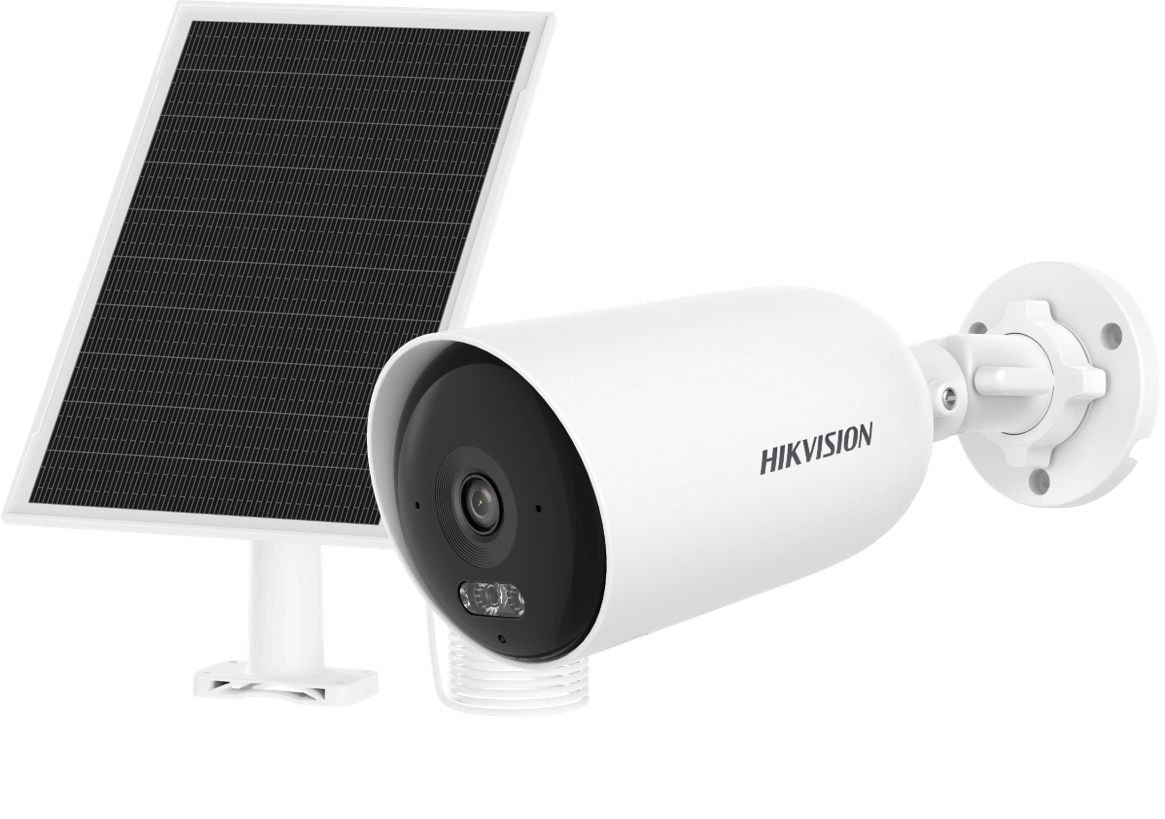 Hikvision 4MP 4G solar AOV camera, microphone and Speaker, 8W Solar Panel and 9000mAh Battery