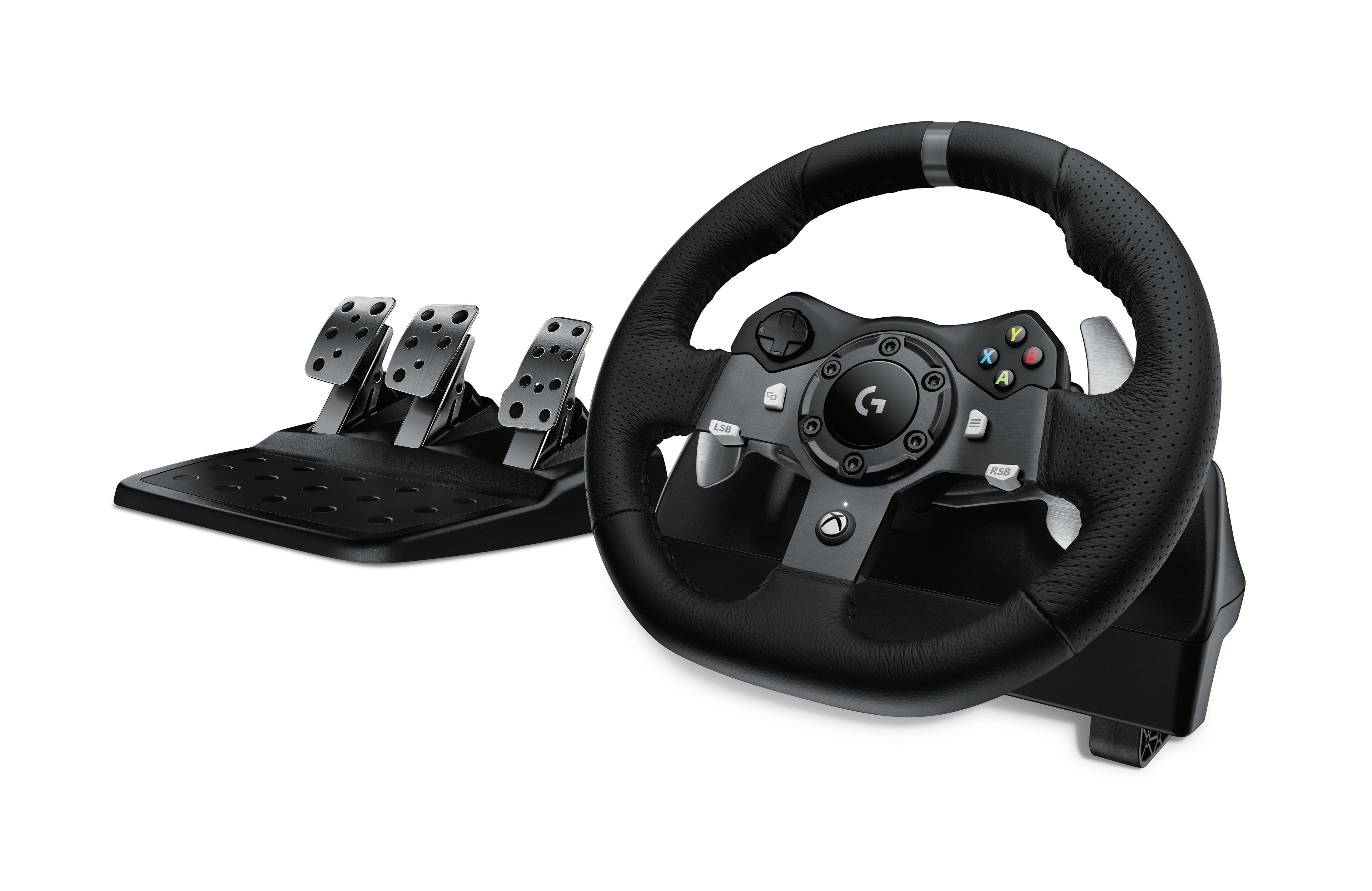 Logitech G920 Driving Force Racing Wheel & Stainless steel paddle