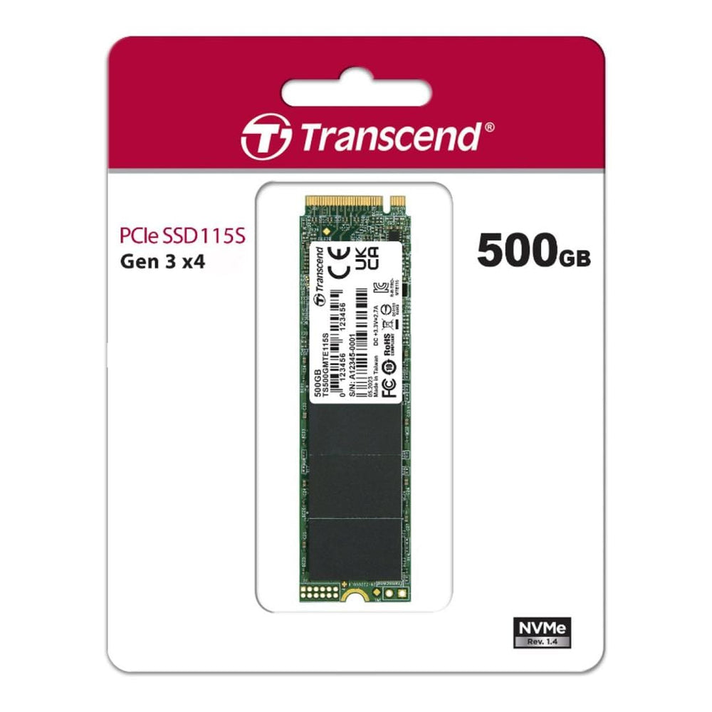 Transcend's PCIe SSD 115S 2280 M.2 500GB NVMe Gen3x4